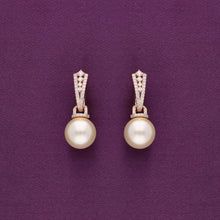  Royal Zircon Pearl Silver Drop Earrings