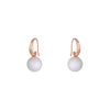 Trendy Silvered Pearl Silver Earrings