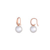 Trendy Silvered Pearl Silver Earrings