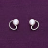 Stylish Argent Pearl Silver Earrings