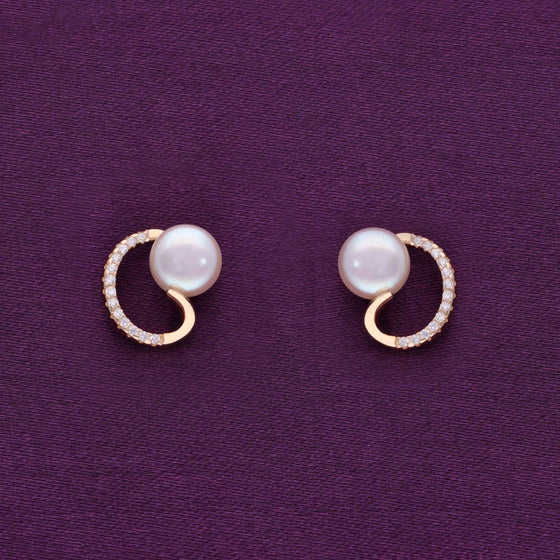 Stylish Argent Pearl Silver Earrings