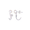 Bedazzling Beauty Pearl Silver Earrings