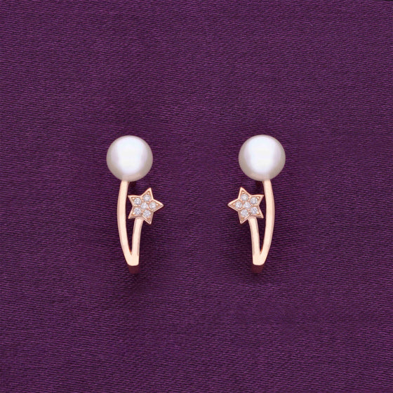 Bedazzling Beauty Pearl Silver Earrings