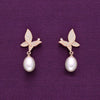 Brilliant Butterflies Pearl Silver Earrings