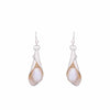 Charming Conches Pearl Silver Earrings