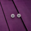 Minimalistic Octagonal Blue & White Studs Floral Silver Earrings