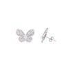 Crystal Butterflies Casual Silver Studs Earrings