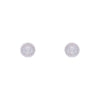 Classic Crystal Studs Circular Silver Earrings