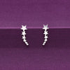 Sterling String of Stars Silver Drop Earrings