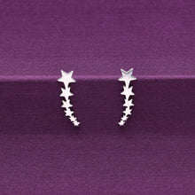  Sterling String of Stars Silver Drop Earrings