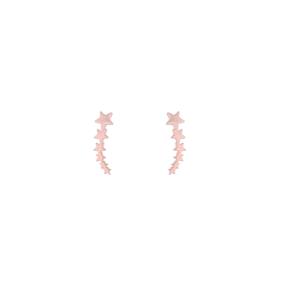 Sterling String of Stars Silver Drop Earrings