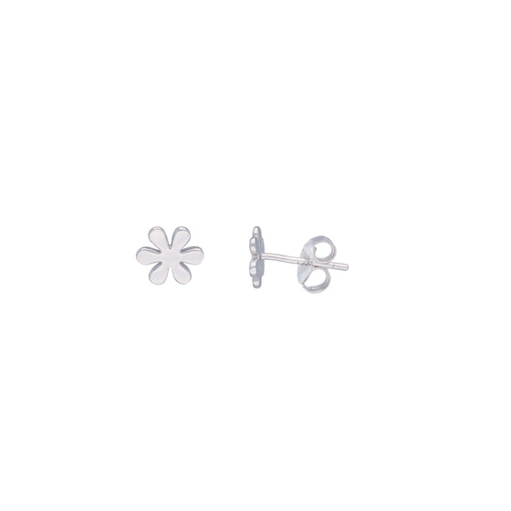 Basic Chic Floral Silver Earrings