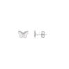 Minimalistic Argent Butterfly Silver Earrings