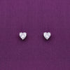 Minimalistic Crystal Cut Diamond Silver Earrings