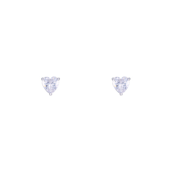 Minimalistic Crystal Cut Diamond Silver Earrings