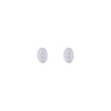 Oval Orbits Casual Silver Studs Earrings