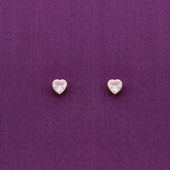 Simple Crystal Cut Silver Earrings