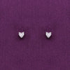 Crystal Pair of Hearts Silver Earrings