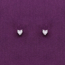  Crystal Pair of Hearts Silver Earrings
