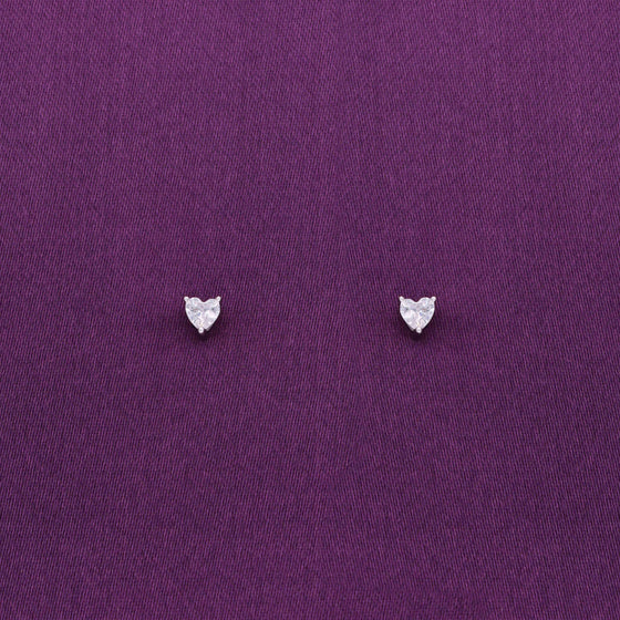 Majestic Hearts Silver Earrings