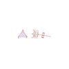 Teeny Triangles Casual Silver Studs Earrings