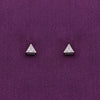 Tantalizing Triangles Big Casual Silver Studs Earrings