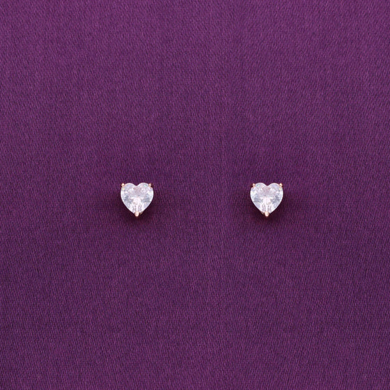 Dainty Hearts Silver Earrings