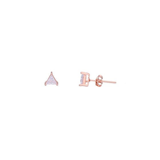 Tantalizing Triangles Casual Silver Studs Earrings