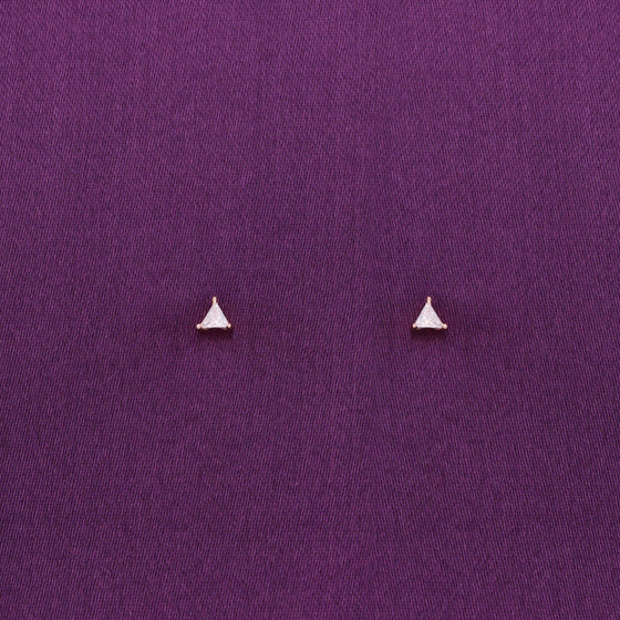 Tantalizing Triangles Casual Silver Studs Earrings