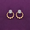 Rings of Misty Beads Statement Rose Gold Studs Earrings