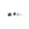 Sterling Roses Casual Silver Studs Earrings