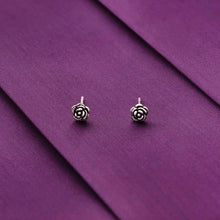  Sterling Roses Casual Silver Studs Earrings