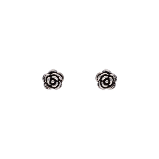 Sterling Roses Casual Silver Studs Earrings