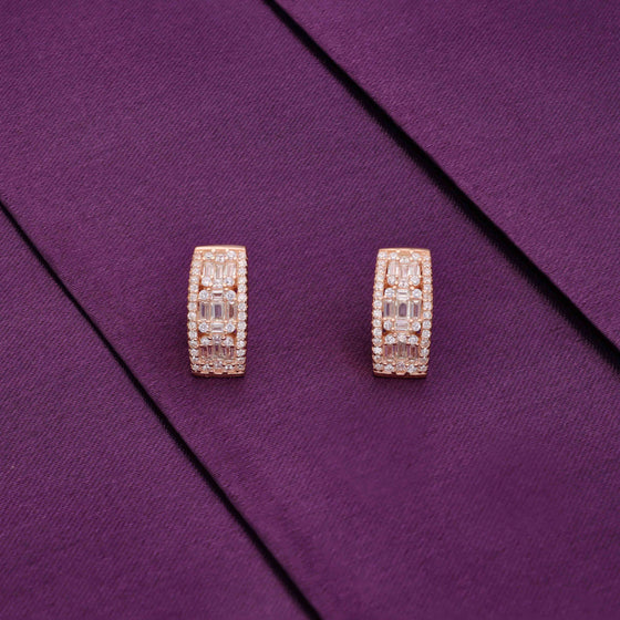 Diamond Crust Silver Studs Earrings