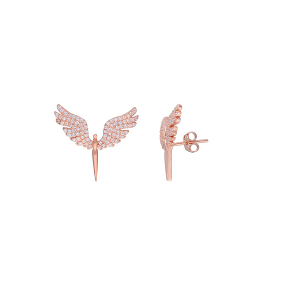 Pretty Phoenix Silver Studs Earrings