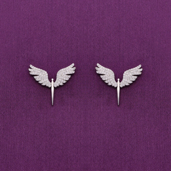 Pretty Phoenix Silver Studs Earrings