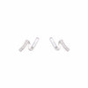 Crystal Zigzag Casual Silver Studs Earrings