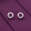 Rounds Of Radiance Casual Silver Studs Earrings