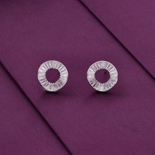  Rounds Of Radiance Casual Silver Studs Earrings