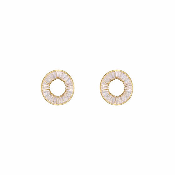 Rounds Of Radiance Casual Silver Studs Earrings