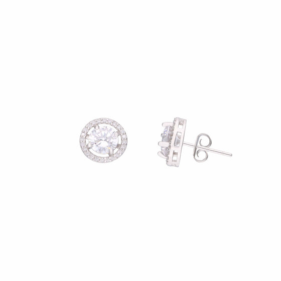 Royal Diamante Rose Gold Studs Earrings