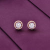 Royal Diamante Rose Gold Studs Earrings