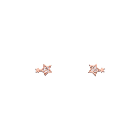 Crystal Stars Sterling Silver Earrings