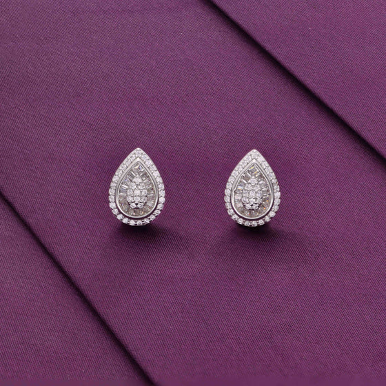 Sterling Tear Drops Casual Silver Studs Earrings