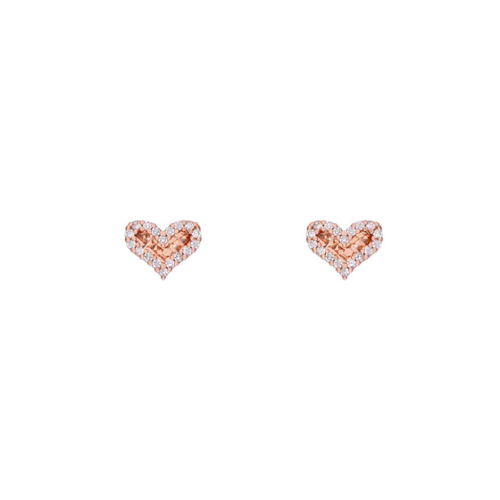 Minimalistic Heart-shaped Silver Earrings