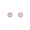 Dazzling Diamond Studded Floral Silver Earrings