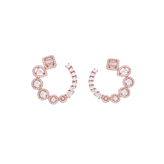 Stylish Coiled Statement Stud Gold Studs Earrings