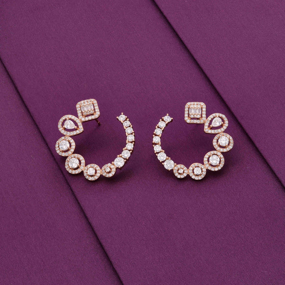 Stylish Coiled Statement Stud Gold Studs Earrings