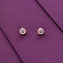  Minimalistic Circle Evil Eye Silver Earrings