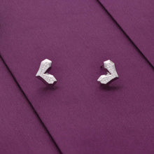  Classic Crystal Heart Diamond Silver Earrings
